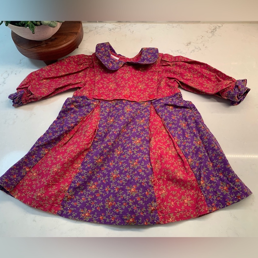 Cornelloki April Cornell Floral Apron Dress Size 6 9 Months​